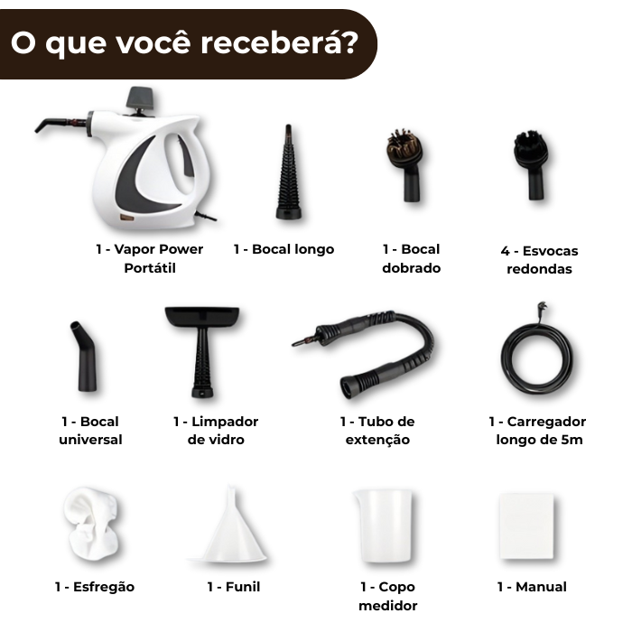 Vapor Power - Vaporizador 5 em 1 + Brindes - Limpeza em Minutosđ„