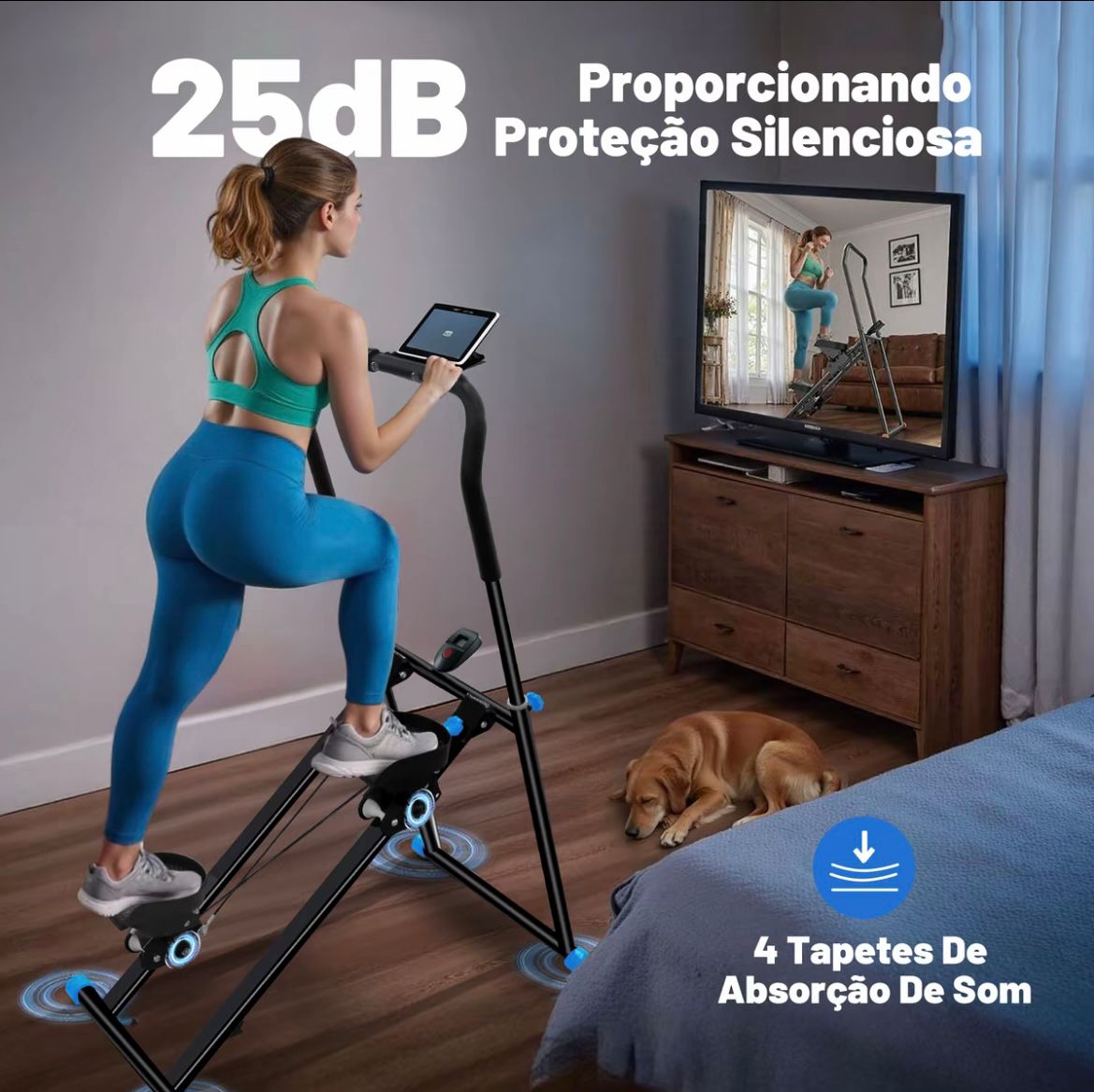 🔥 Simulador de Escada Vantero – Treino Completo e Dobrável suporta até 200KG!