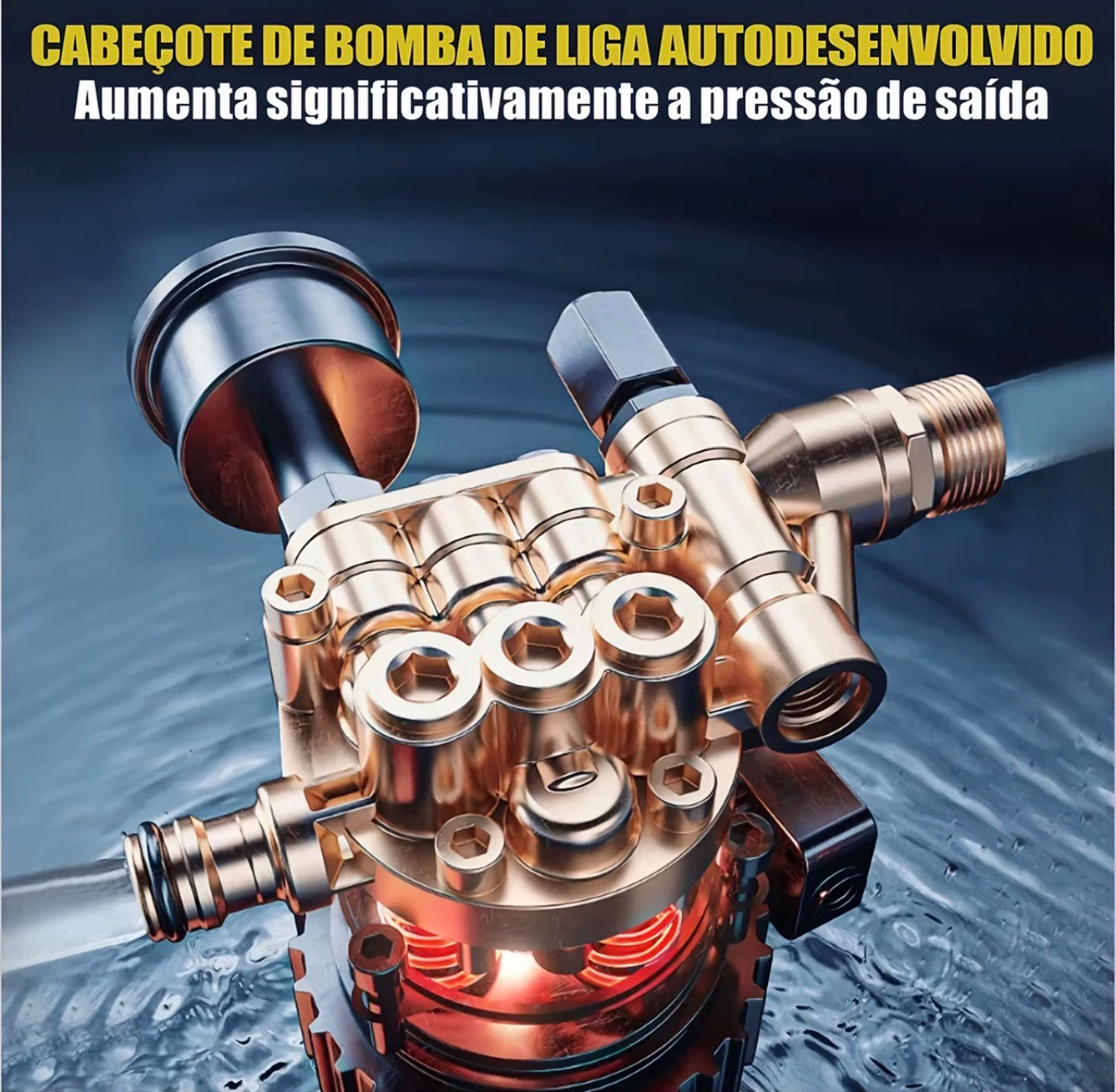 Kit Hanabi Lavadora De Alta Pressão - Motor por Indução de 4800w - 245bar Preto 127v ou 220v 60hz | Vazão 8,8 L/min | Alcance de 10 metros + brindes