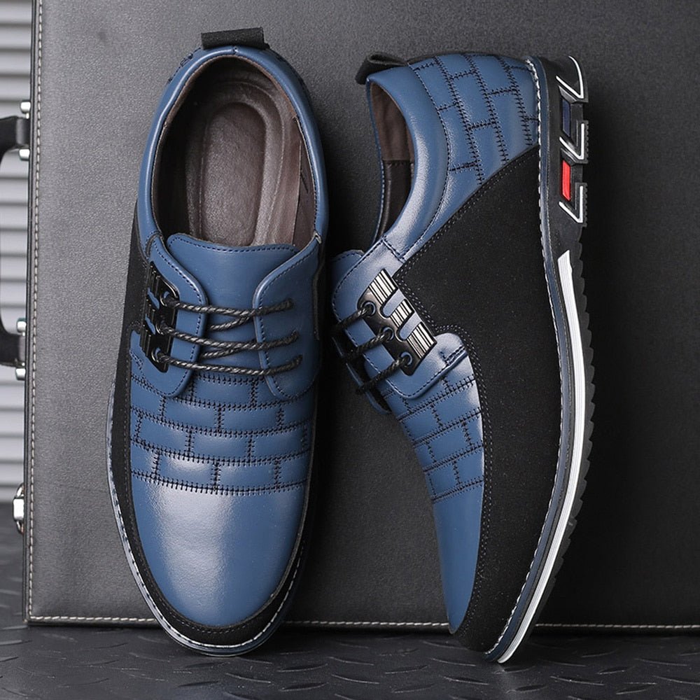 Sapato Casual de Couro Masculino - Clássico Moderno