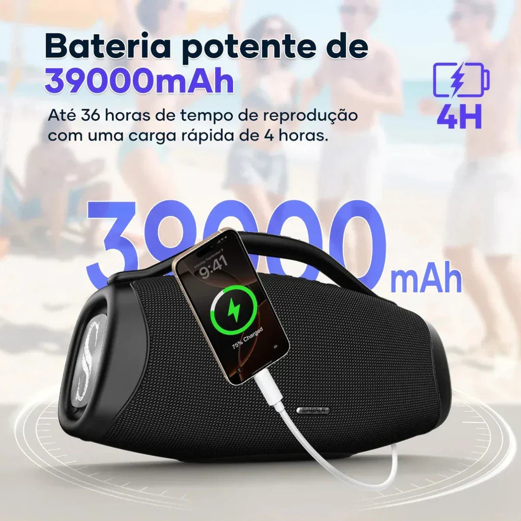đ„ ĂLTIMAS UNIDADES!! đ„ Caixa de Som Premium Boombox DR-909 Bluetooth 200w 39000mah Tws Ipx6 + Brindes.