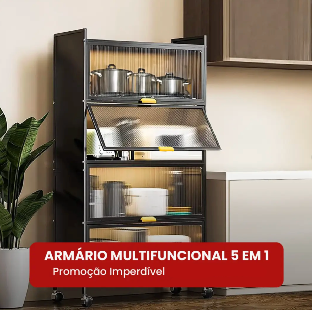 [LEVE 2, PAGUE 1] Armário em Aço Multifuncional 5 em 1 + BRINDES EXCLUSIVOS