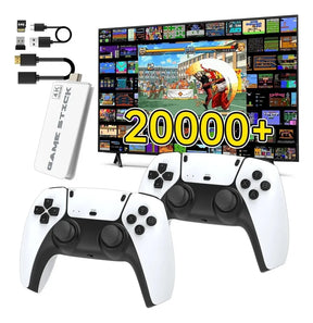 🔥 Mega Promoção - Video Game Stick M15 Pro 4K 3D 64GB 20mil jogos R36S K5 X12 - Branco 🔥