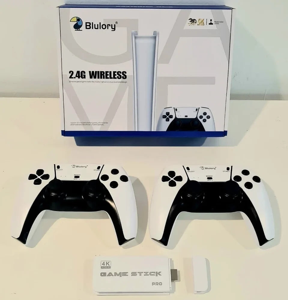 🔥 Mega Promoção - Video Game Stick M15 Pro 4K 3D 64GB 20mil jogos R36S K5 X12 - Branco 🔥