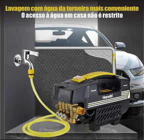 Kit Hanabi Lavadora De Alta Pressão - Motor por Indução de 4800w - 245bar Preto 127v ou 220v 60hz | Vazão 8,8 L/min | Alcance de 10 metros + brindes