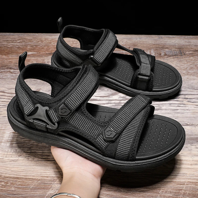 Sandália Masculina Antiderrapante com Fechamento em Velcro