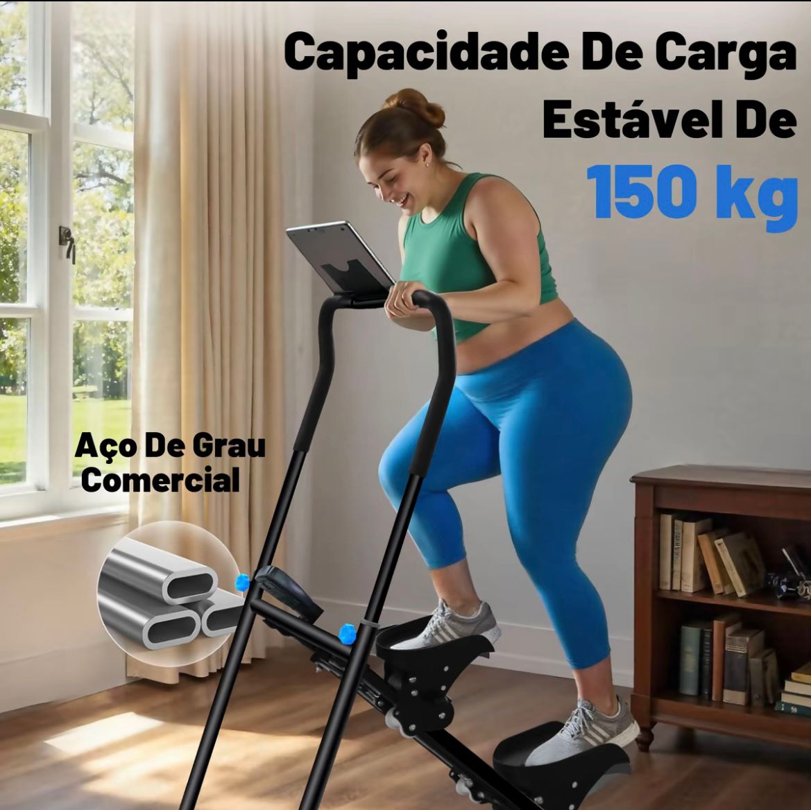 🔥 Simulador de Escada Vantero – Treino Completo e Dobrável suporta até 200KG!