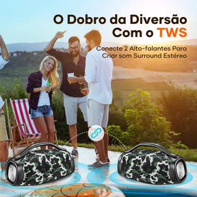 🔥  ÚLTIMAS UNIDADES!! 🔥 Caixa de Som Premium Boombox DR-909 Bluetooth 200w 39000mah Tws Ipx6 + Brindes.