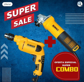 Combo Taladro percutor y Pulidora DeWALT + Maletín