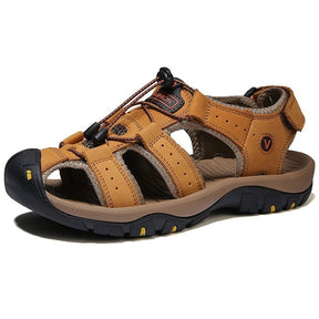 Sandália Masculina de Couro - Conforto e Estilo - Verão 2024