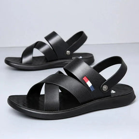 Sandália Masculina de Couro Antiderrapante