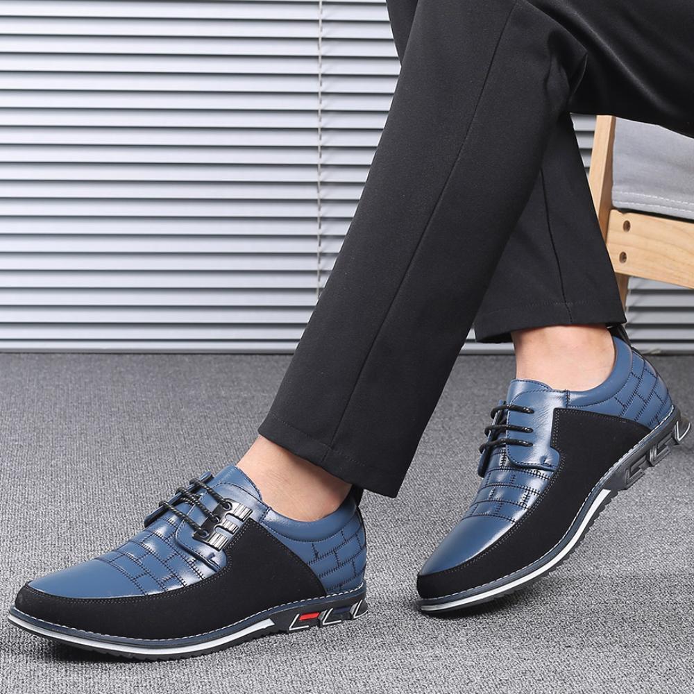 Sapato Casual de Couro Masculino - Clássico Moderno
