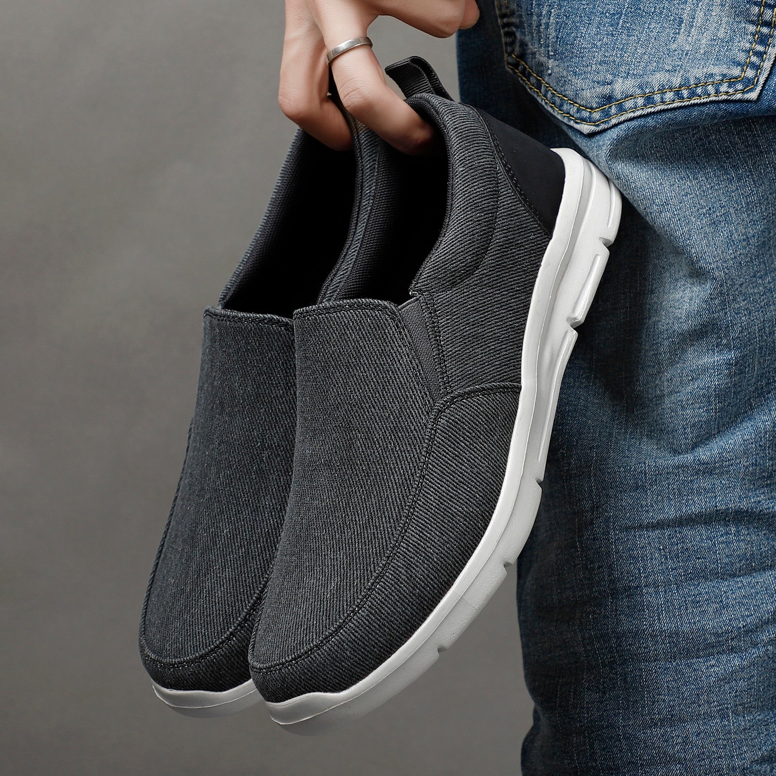 Sapato Slip-On Masculino de Lona - Verão Confortável