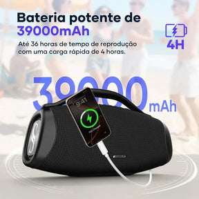 🔥  ÚLTIMAS UNIDADES!! 🔥 Caixa de Som Premium Boombox DR-909 Bluetooth 200w 39000mah Tws Ipx6 + Brindes.